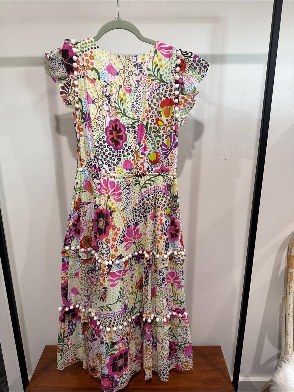 J. Crew Floral Midi Dress in Pink, Green, Purple, Yellow - Picture 7 of 10